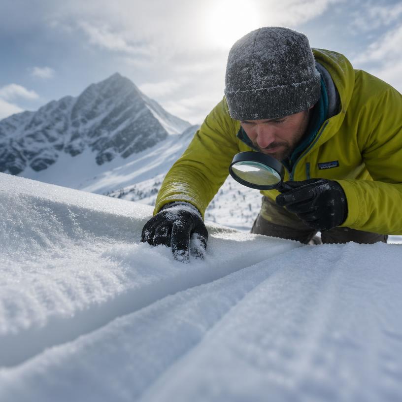 Auf der Spur der schneebedeckten Gefahren