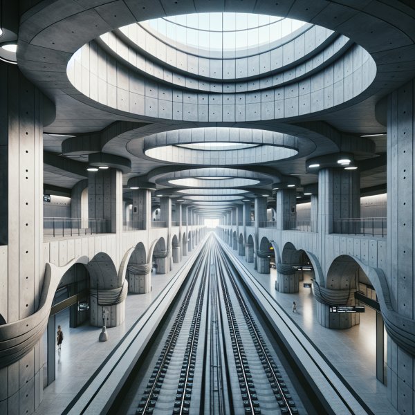 Architektur der modernen U-Bahn-Stationen in Europa und Nordamerika
